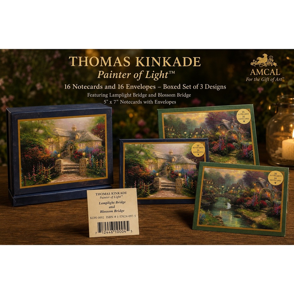 Vintage 1997 Thomas Kinkade Painter of Light Notecards Lot 3 Boxes‎ AMCAL Sealed